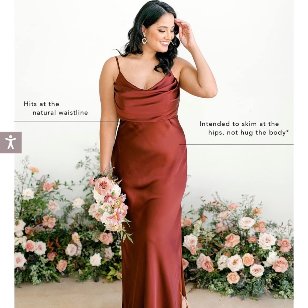 Revelry Sky Satin Dress (Silver Sage)